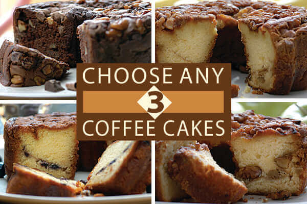 Custom Choice Traditional Coffee Cake Sampler (3 cakes)