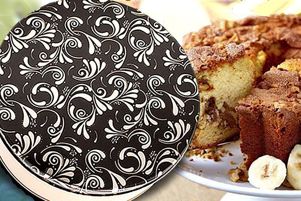 Traditional Cinnamon Walnut Cake in a Dazzling Gift Tin