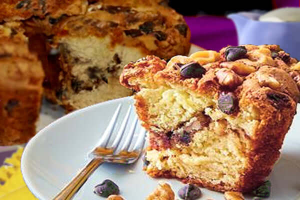 Traditional Chocolate Chip Walnut Coffee Cake