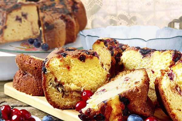 Traditional Cranberry & Blueberry Coffee Cake