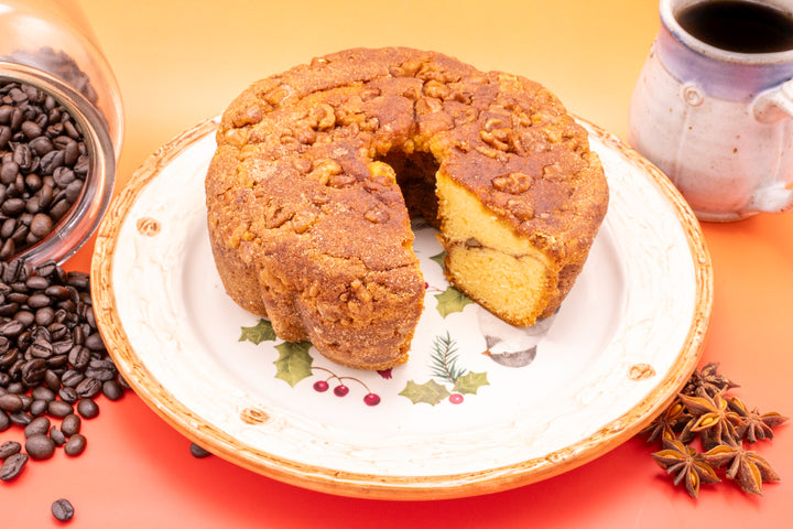 Traditional Cinnamon Walnut Coffee Cake