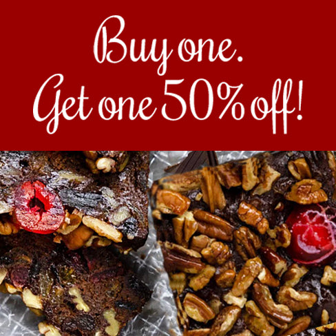 Buy one Grandma’s Chocolate Rum Fruitcake. Get Second Cake Half Price (2 Cakes)