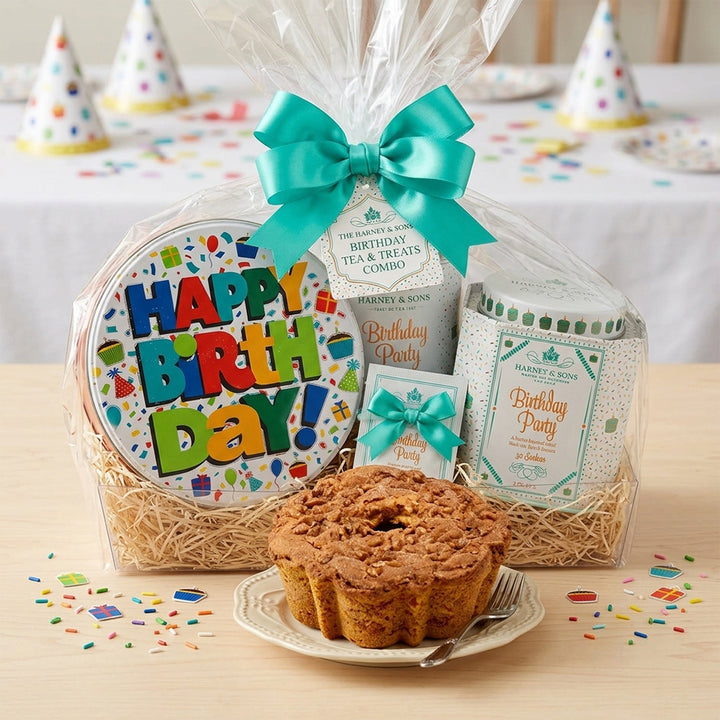 Birthday Celebration Gift Set - Cinnamon Walnut Cake & Tea