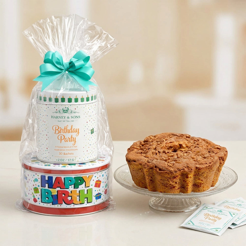 Birthday Celebration Gift Set - Cinnamon Walnut Cake & Tea