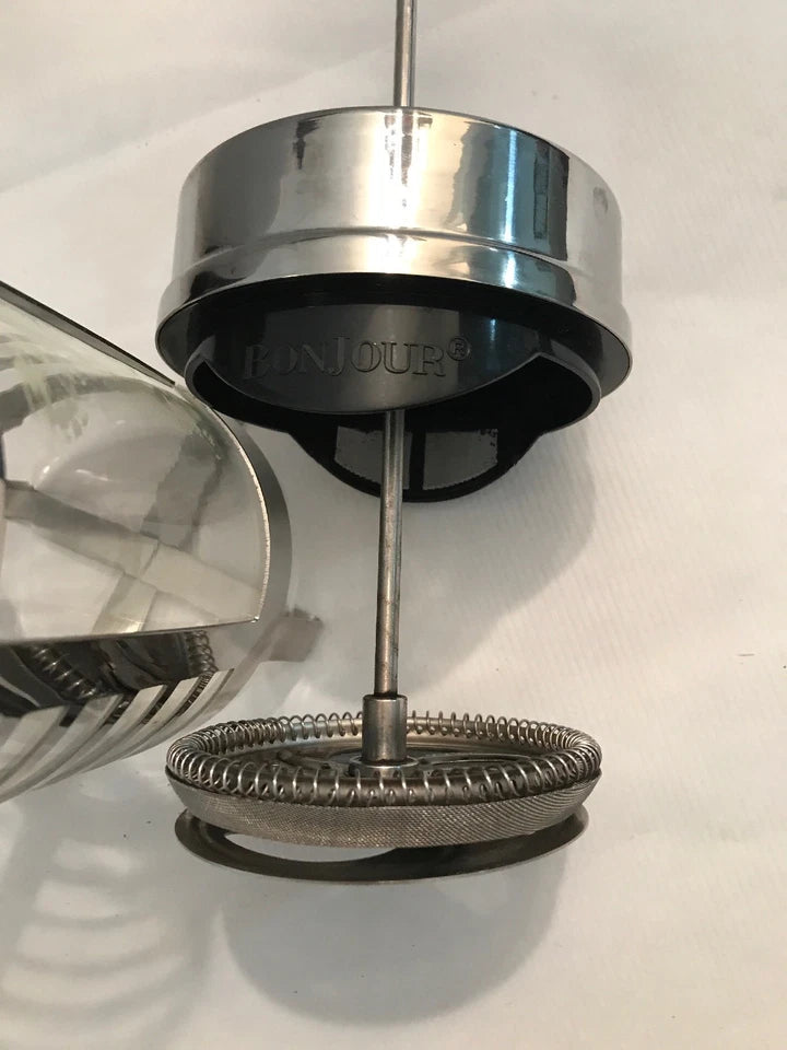 BonJour 8 Cups French Press Coffee Maker – Stainless Steel, Manual, Easy Brew