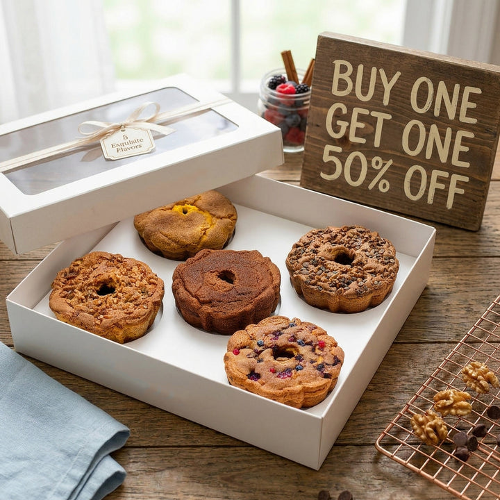 Buy one Signature Coffee Cake. Get Second Cake 50% Off (2 Cakes shipped to SAME address)