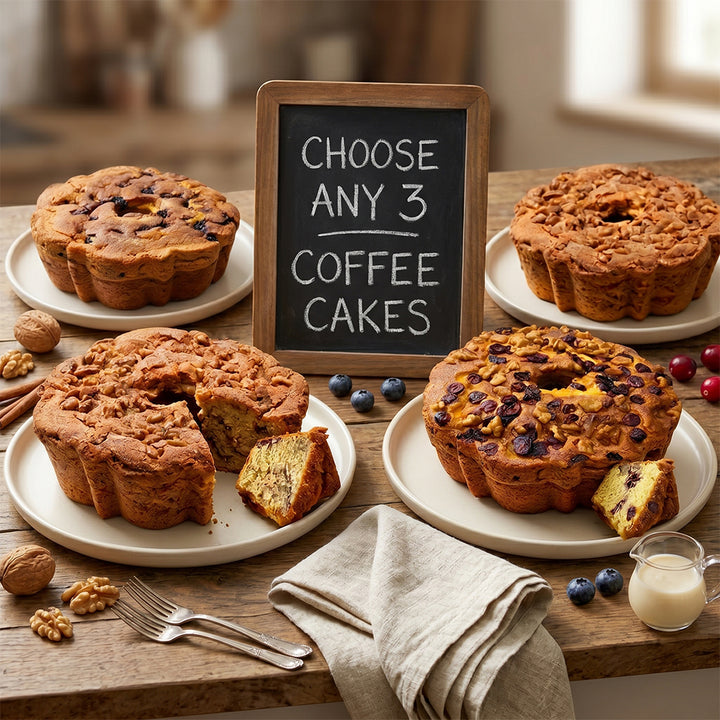 Custom Choice Traditional Coffee Cake Sampler (3 cakes)