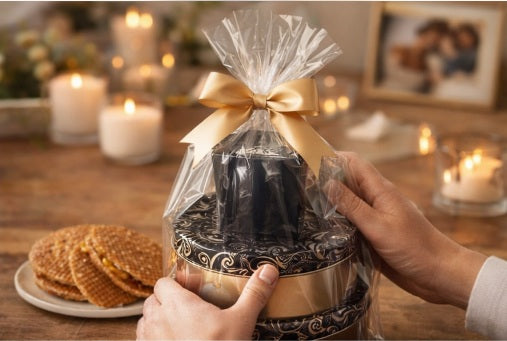 Dazzle Double Delight Gift Tower (2 Coffee Cakes + Stroopwafels)