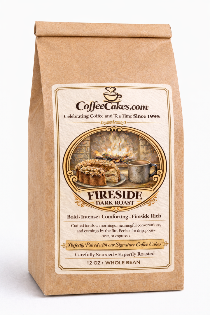 The Fireside Classic (Traditional Cinnamon Walnut Coffee Cakes and Coffee)