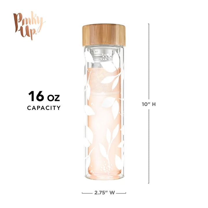 Honeybee Tea Time Travel Mug – Insulated Glass with Tea Infuser
