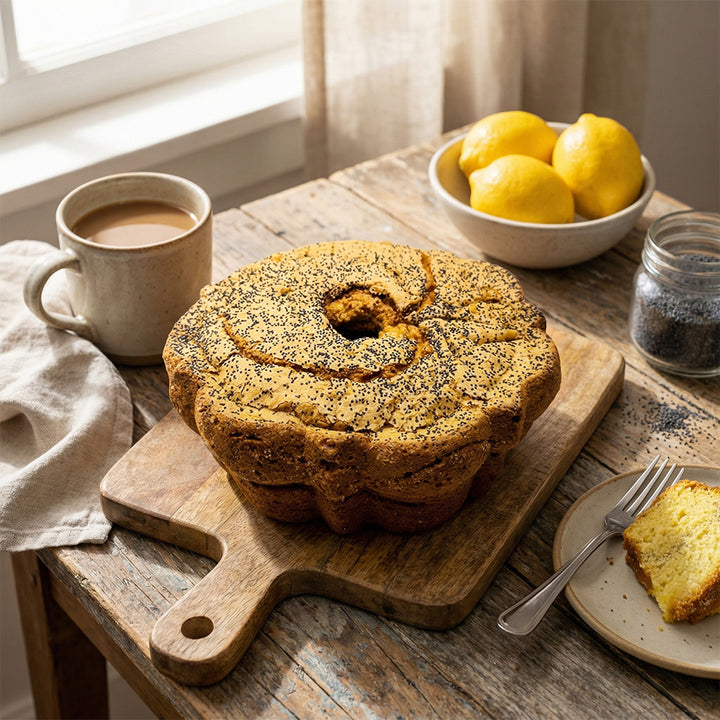 Traditional Lemon Poppy Seed Coffee Cake
