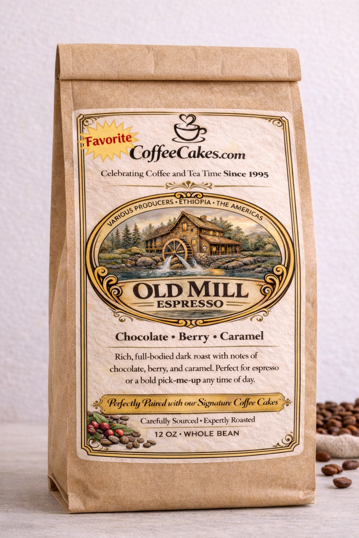 Old Mill Classic (Traditional Cinnamon Walnut Coffee Cakes and Coffee)
