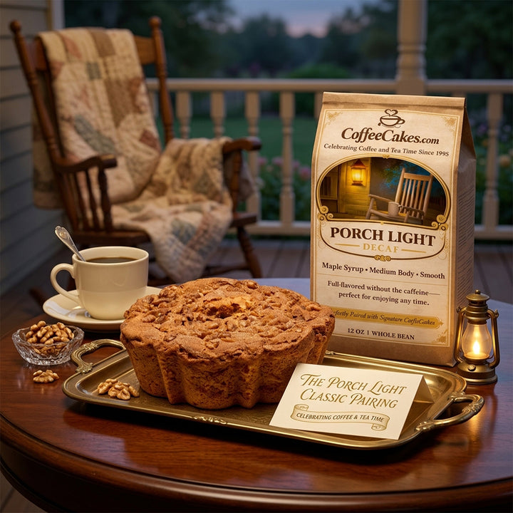 Porch Light Classic (Traditional Cinnamon Walnut Coffee Cakes and Coffee)