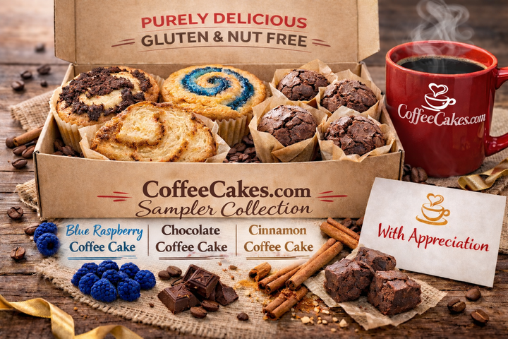 Purely Delicious Gluten-Free & Nut-Free Coffee Cake & Brownie Sampler Collection