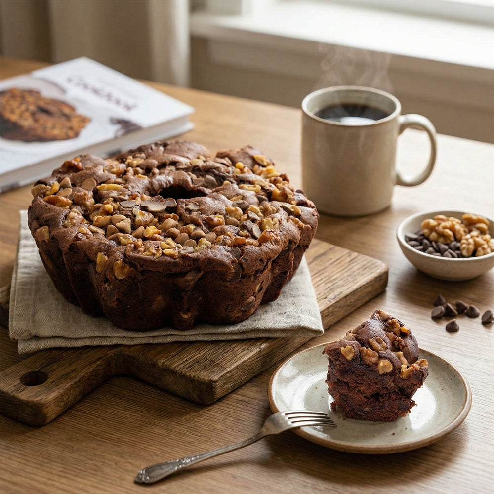 Traditional Chocolate Chip Walnut Coffee Cake