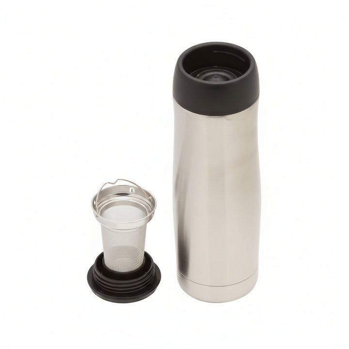 Highwave TEAMO XL 16 oz Double Wall Insulated Travel Mug – With Tea Infuser & Leakproof Lid