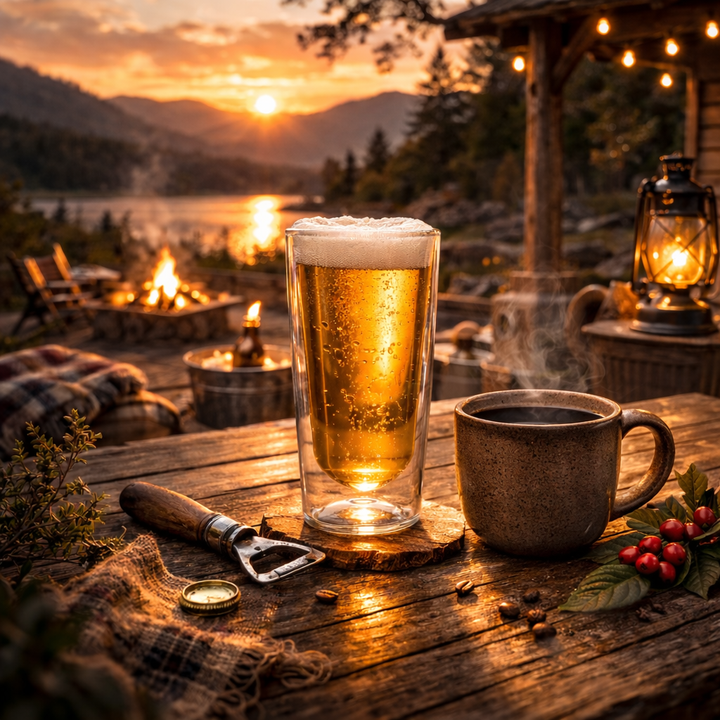 Pilsner Double Wall Beer Glasses (set of 2)