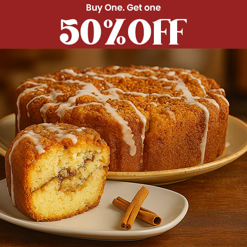 Buy one Rocky Mountain Coffee Cake. Get second cake half off! (2 cakes)
