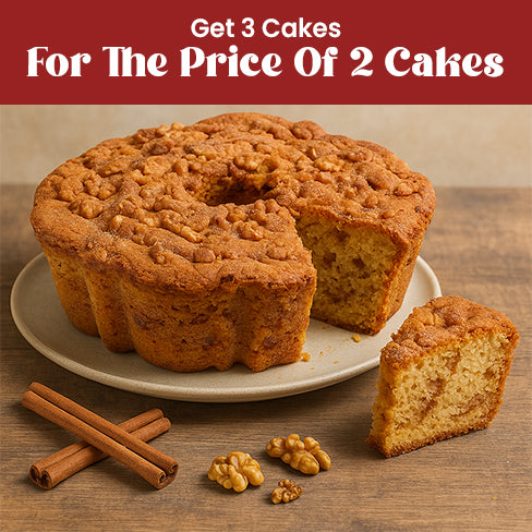 Traditional Cinnamon Walnut Coffee Cake Value Collection (3 Traditional Cinnamon Walnut Coffee Cakes)