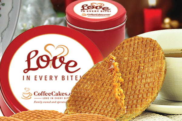 Stroopwafels Caramel Syrup Butter Waffle Cookies in our Signature Red Gift Tin