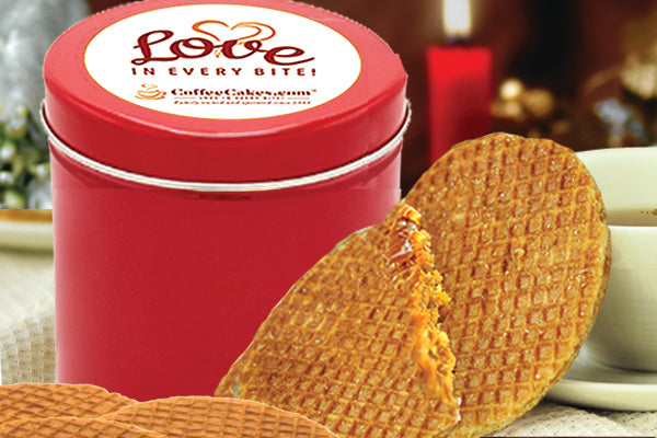 Stroopwafels Caramel Syrup Butter Waffle Cookies in our Signature Red Gift Tin